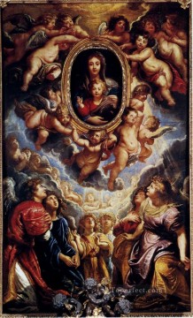 天使に愛された聖母子 バロック様式 ピーター・パウル・ルーベンス Oil Paintings